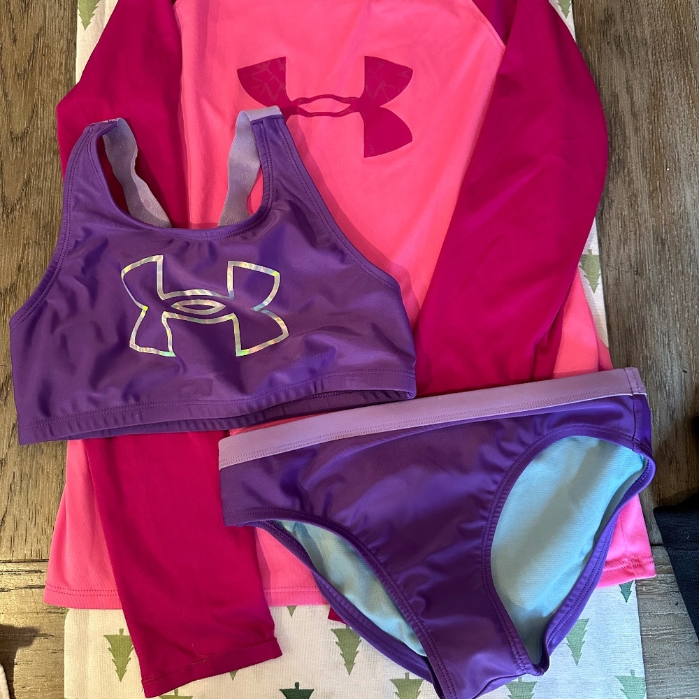 Under Armor girls bathing suit set
